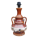 Vintage glazed ceramic lamp base from the 60s/70s with double lighting of medium size.