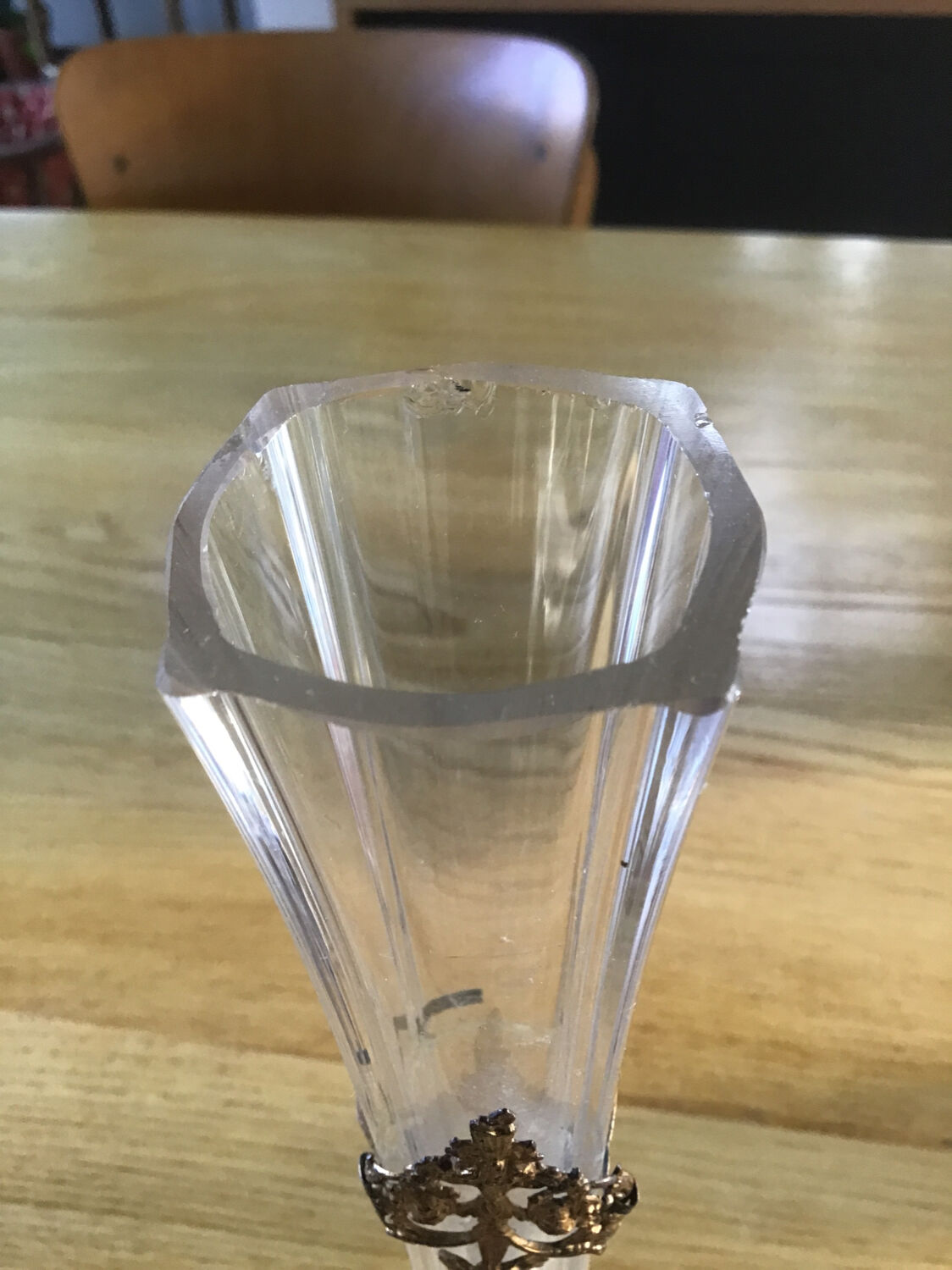 Paire de vases soliflore en verre