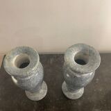 Pair of marble baluster vases
