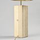 Travertine and parchment lamp, Italy, circa 1970