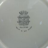 Lot of six plates decorated Tulips "Longchamp"
