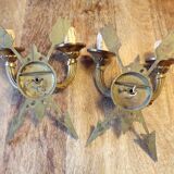 Paire d'appliques style empire flèches en bronze