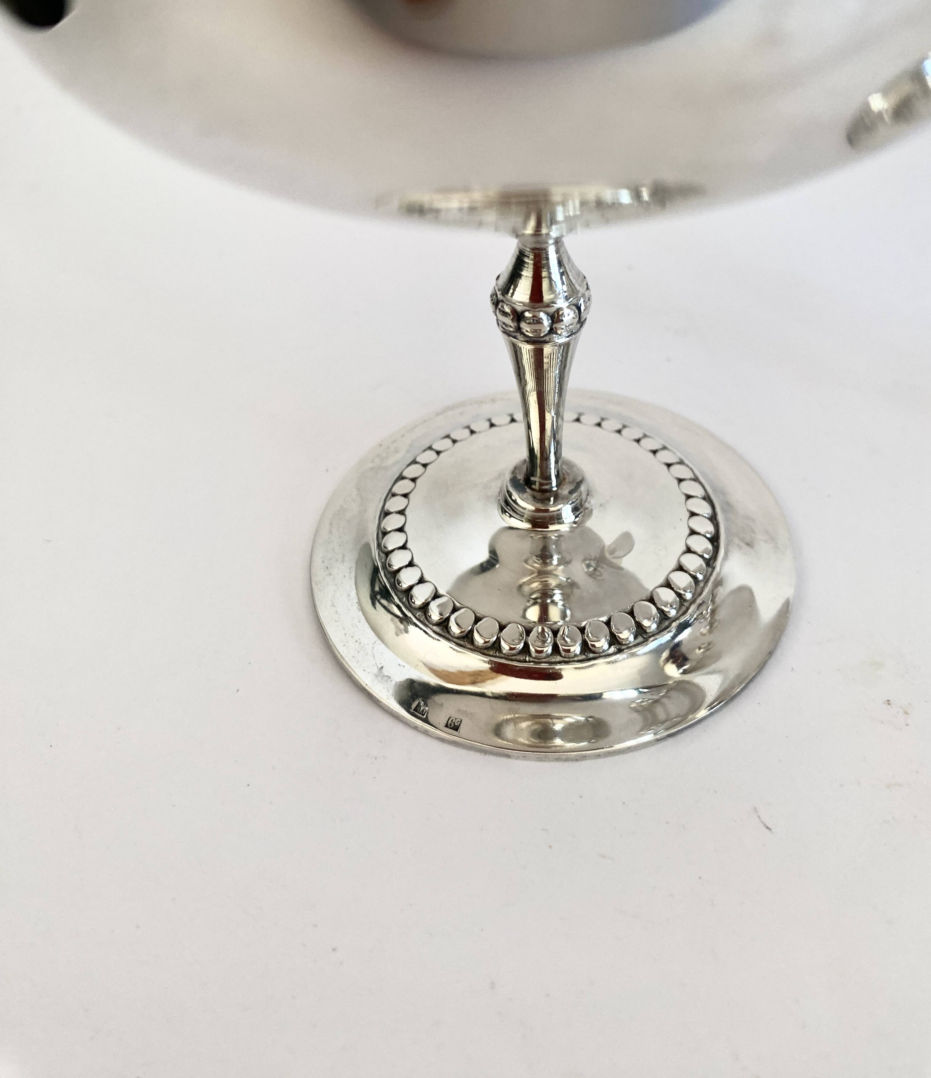 8 silver metal ice cream cups with punches
