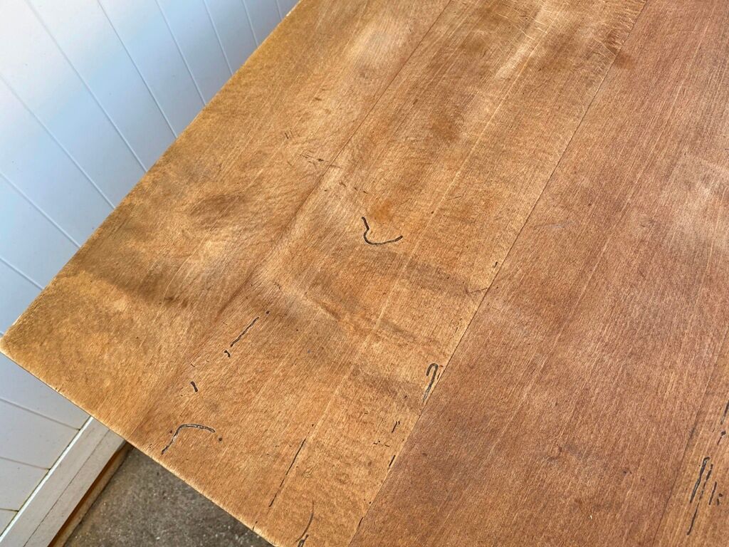 Solid oak dining farm table to eat 1950 220x77x75cm