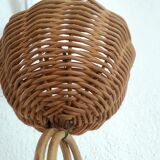 60s rattan pendant light