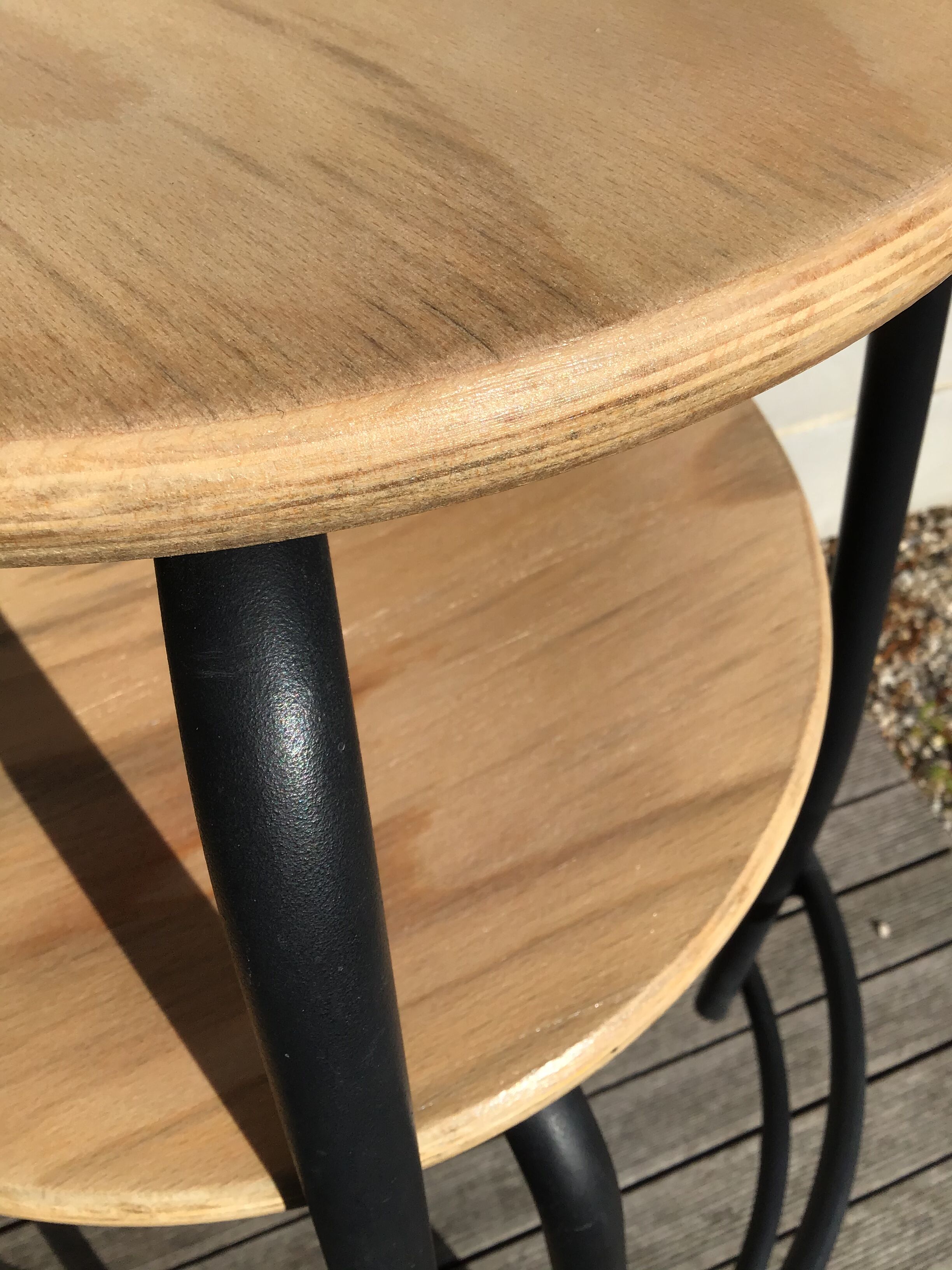 2 High workshop high natural wood black metal workshop