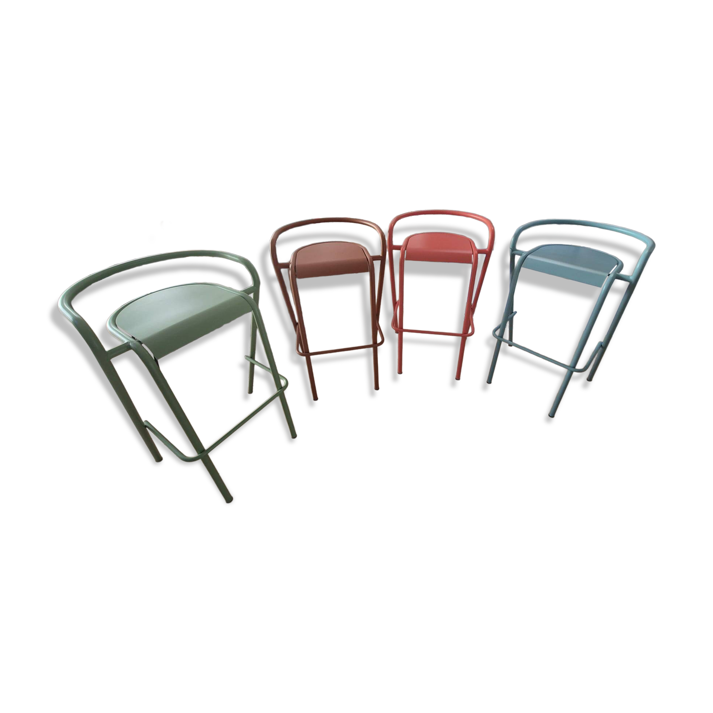 Set of 4 ADICO Metal Bar Stools