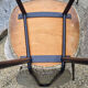 Four modernist chairs, steel, brass and skaï, 60s