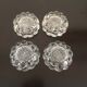 4 glass risers - piano table furniture legs - vintage