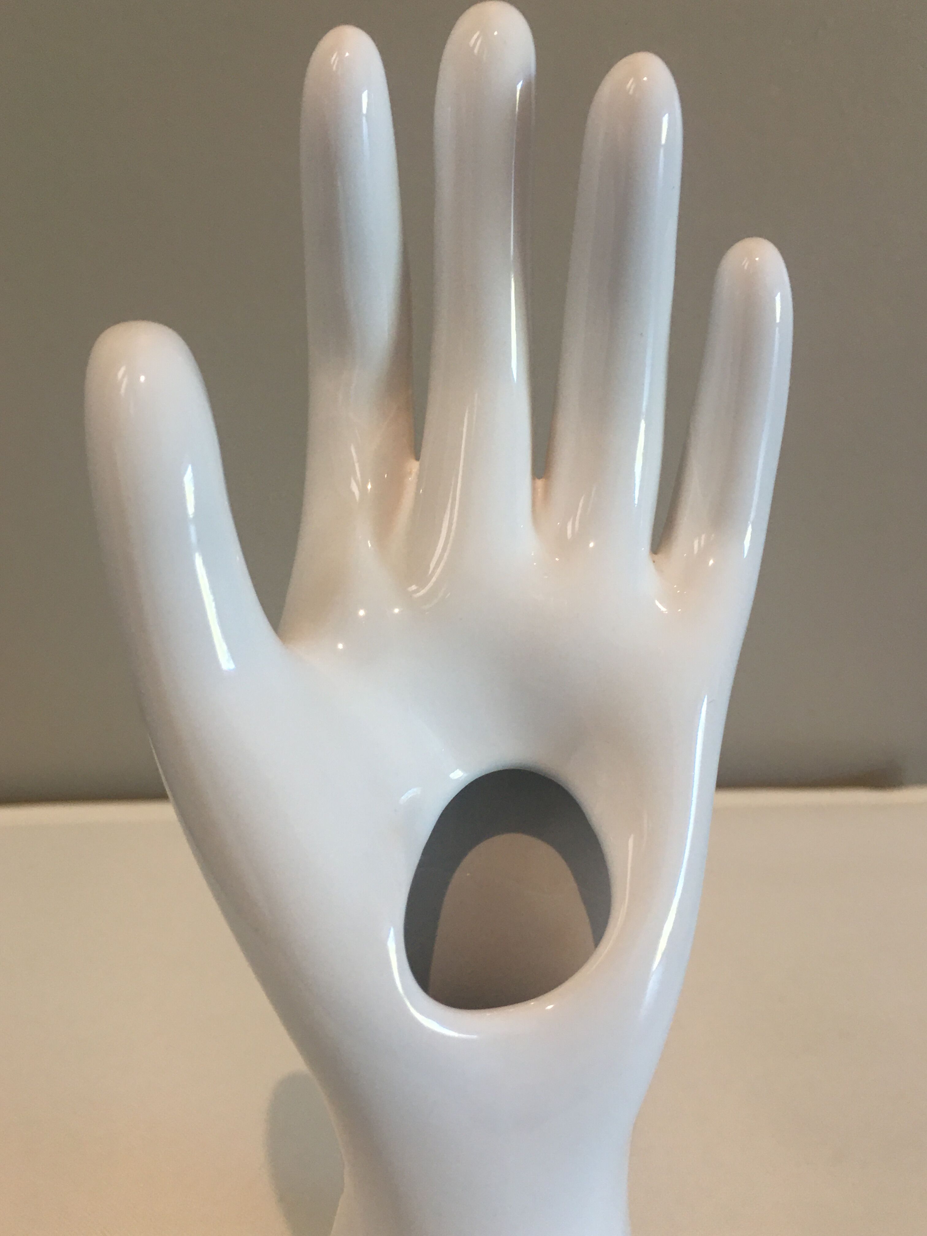 Vintage man hand vase