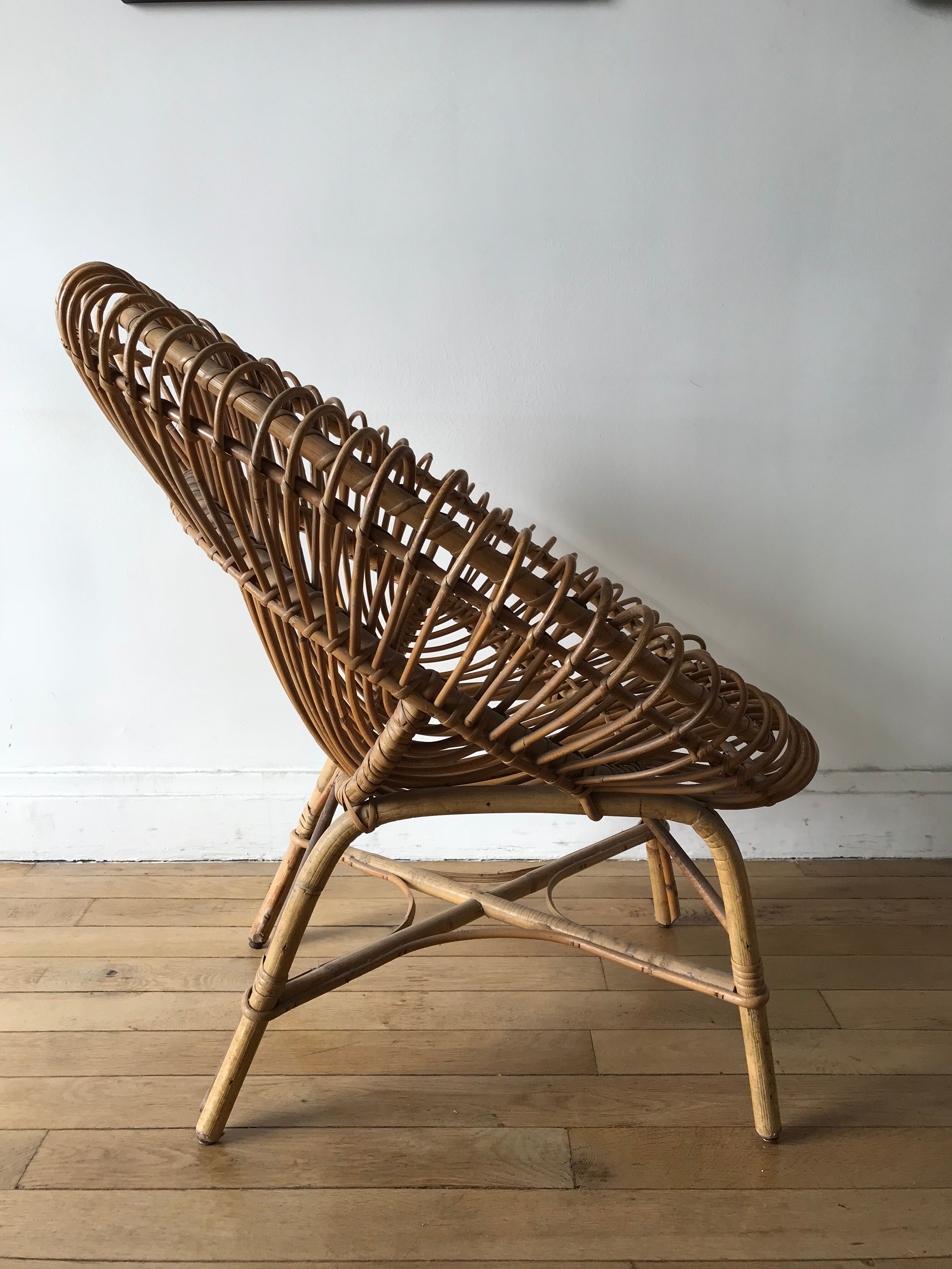 Rattan armchair