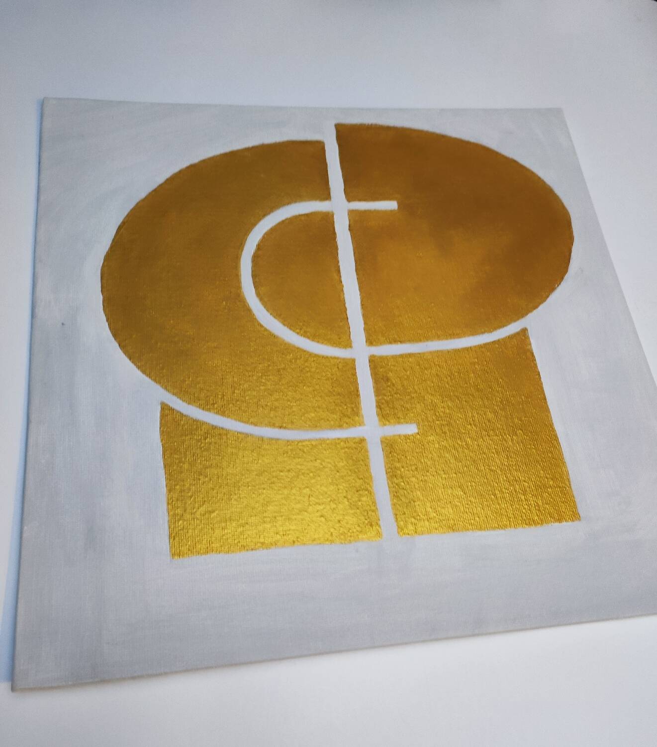Modern gold painting 30x30 cm