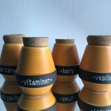 Set of 4 Danish 1950’s ceramic stoneware spice jars