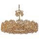 Chandelier in gilded brass and crystal glass inlaid by Palwa, Germany, 1970s.