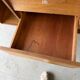 Antique teak craft shop furniture / counter / haberdashery display cabinet.