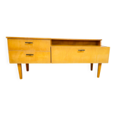 Vintage low blonde wood hairdresser – modernist furniture from the 50s/60s.