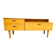Coiffeuse basse vintage en bois blond – meuble moderniste années 50/60