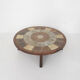Tue Poulsen pour Haslev Møbelsnedkeri, table basse en pierre et chêne, Danemark années 1960