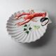 Vintage ceramic serving dish from the 1980s, hand-painted lobster design.