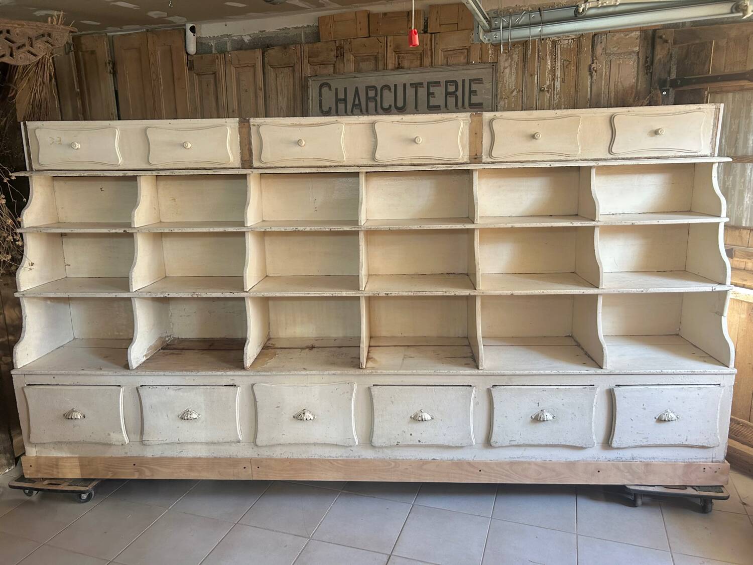 Exceptional old grocery store furniture - dresser