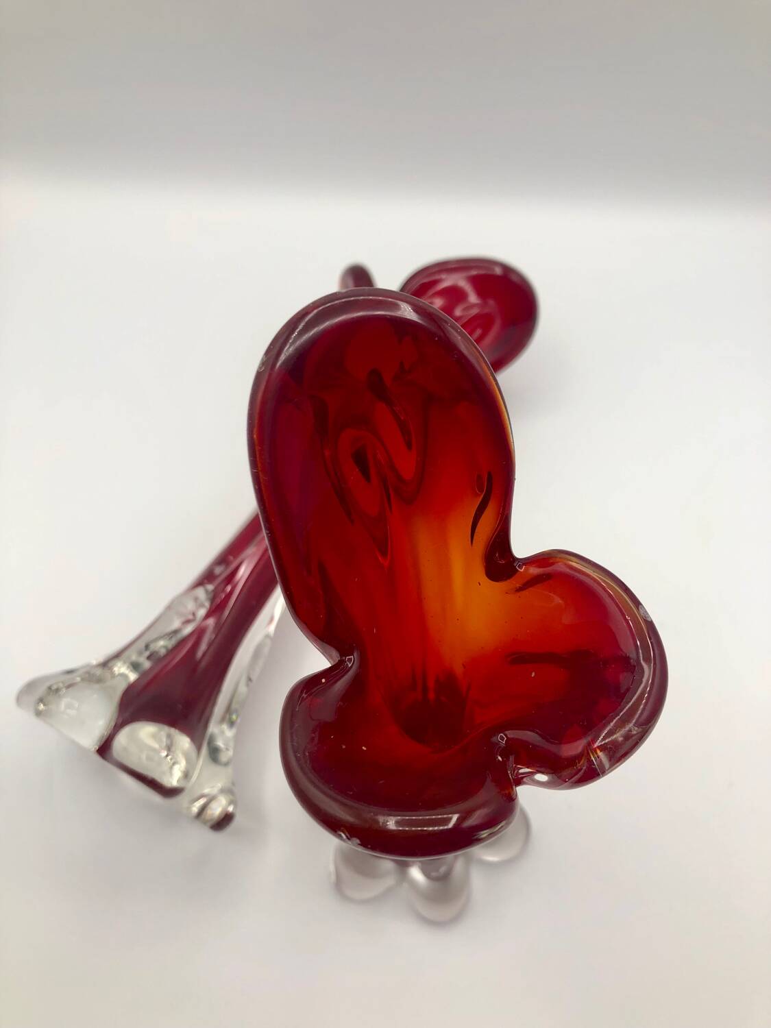 Duo soliflores verre soufflé