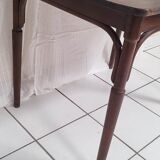 Curved wood bistro table