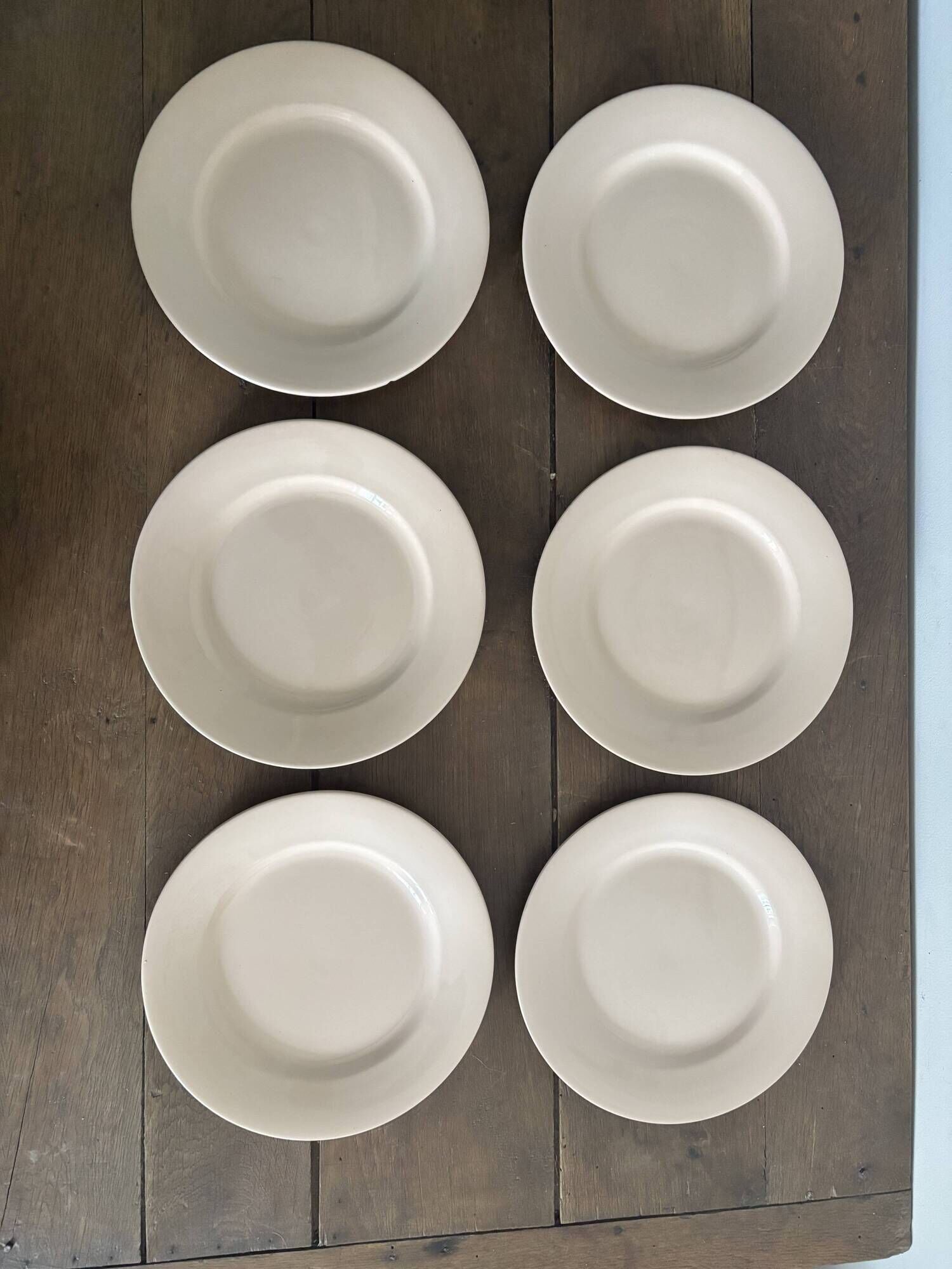 Set of 12 vintage plates Digoin Sarreguemines – Powder pink