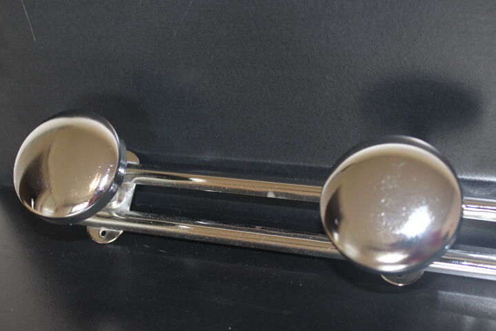 70s chrome wall coat rack
