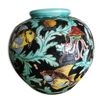 Vase Monaco decorated fish
