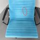 EA-124 office chair, aluminium chair, Hop Sak, turquoise blue, by Charles & Ray Eames for Vitra, Norway, 2000s. Swivel and tilt function.