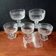 6 vintage stemmed glasses for cocktails and ice cream