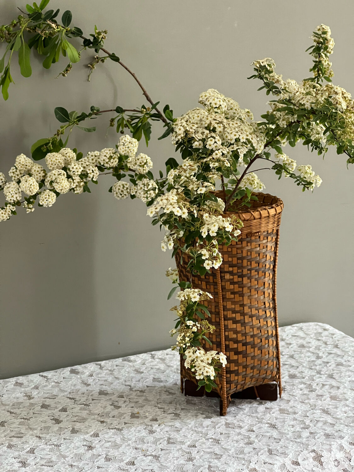 Bamboo vase for dried flowers