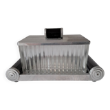 Biscuit tin on its mirrored tray, 1920