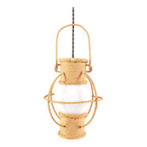 Lanterne en corde & opaline