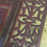 Stove, miniature cast iron stove + utensils