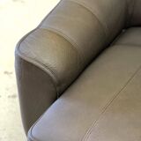 Black leather 3-seater sofa by De Side, from 1970's model 44