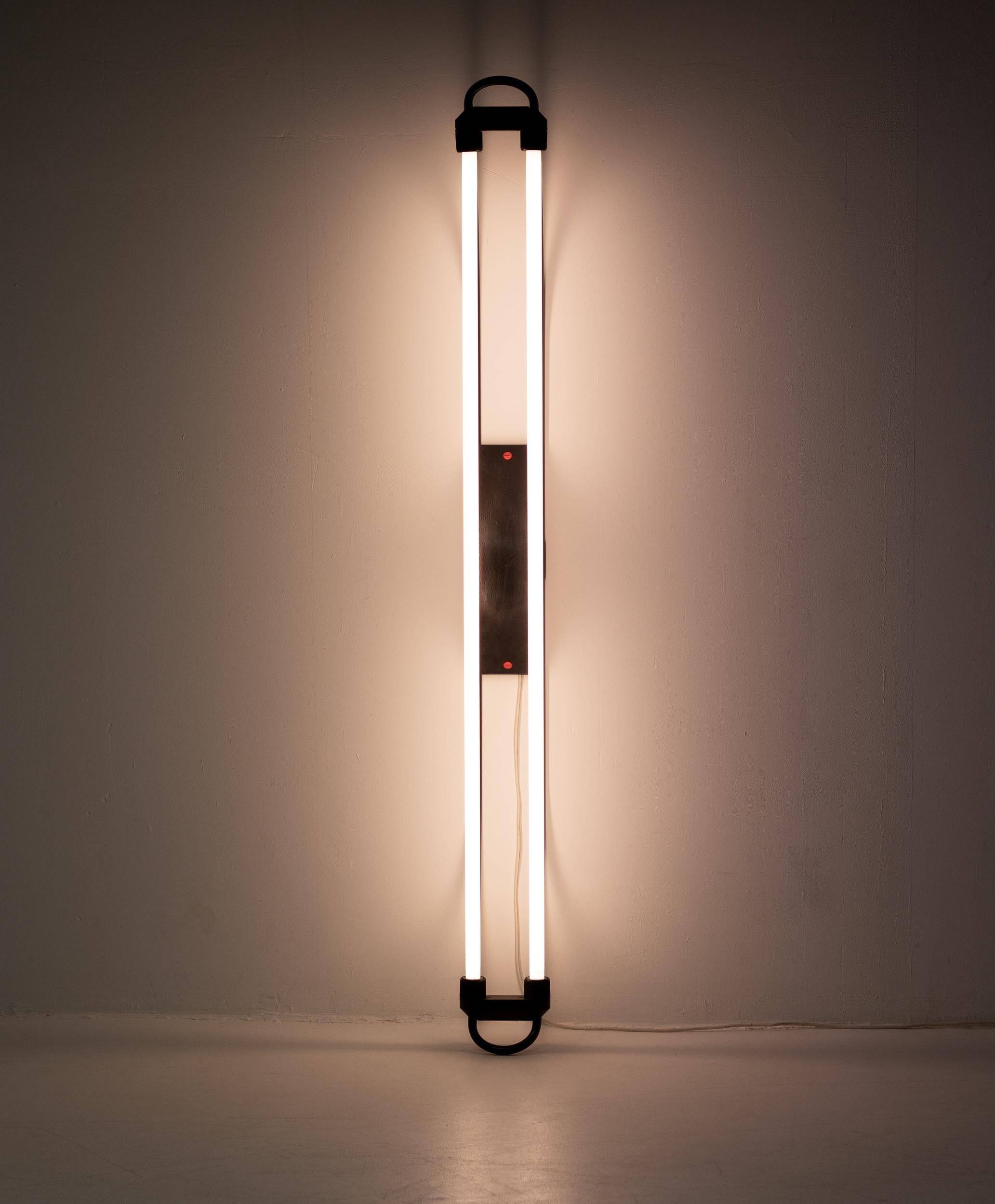Floor lamp or fluorescent wall light from the 1980s by Gian Nicola Gigante for Zerbetto.