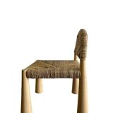 Solid wood chair with conical legs