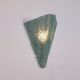 Pair of pyramid-shaped wall sconces in glass in vintage French style.