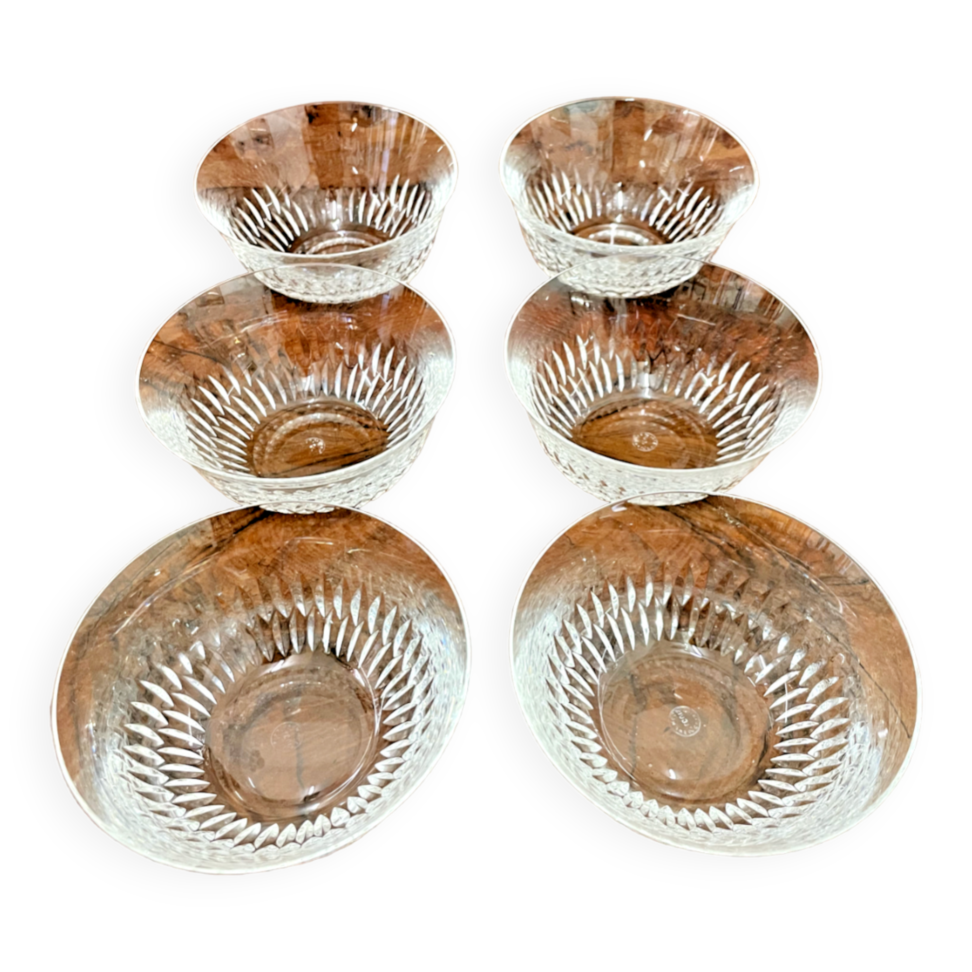 6 Saint-Louis finger rinse bowls, “Lozère” model – 365010