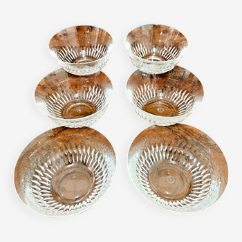 6 Saint-Louis finger rinse bowls, “Lozère” model – 365010