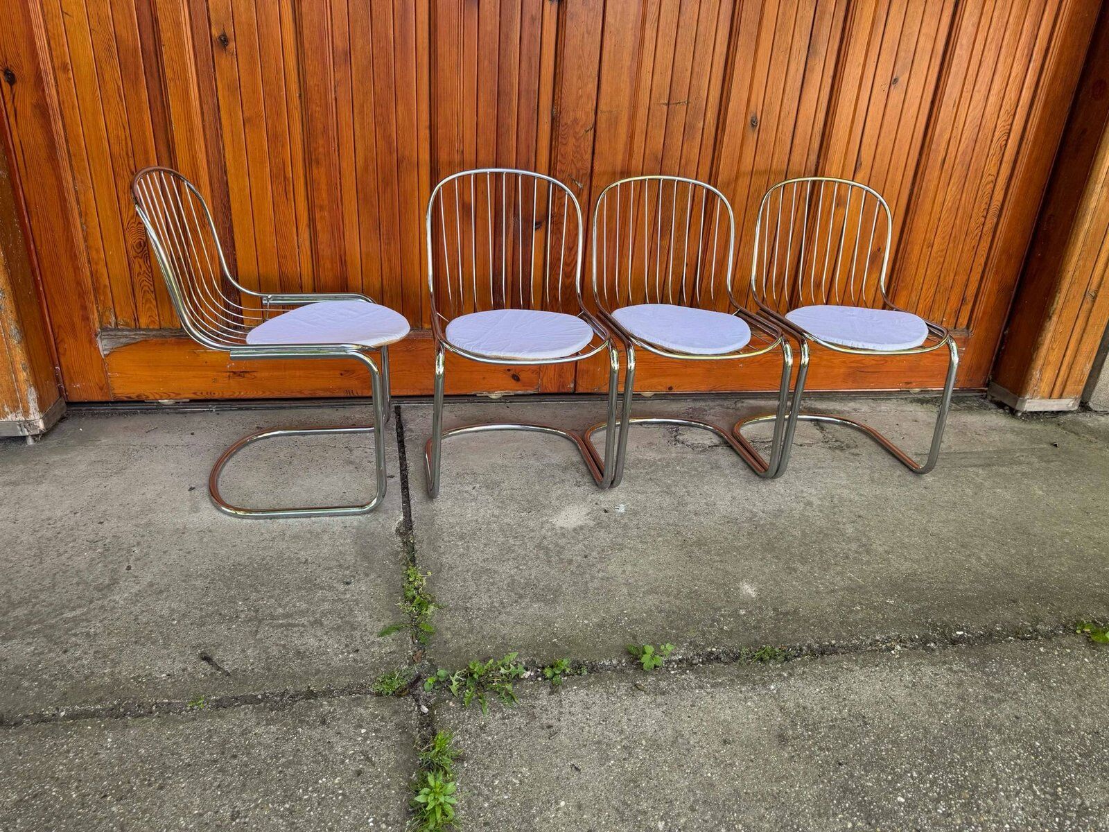 Italian dining chairs style Gastone Rinaldi, 1970s, set of 4