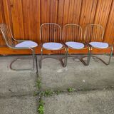 Italian dining chairs style Gastone Rinaldi, 1970s, set of 4