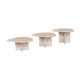 Travertine Mid-century Nest of Coffee or Side Tables