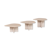 Travertine Mid-century Nest of Coffee or Side Tables