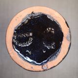 Enamelled terracotta vase - Signed 1950s