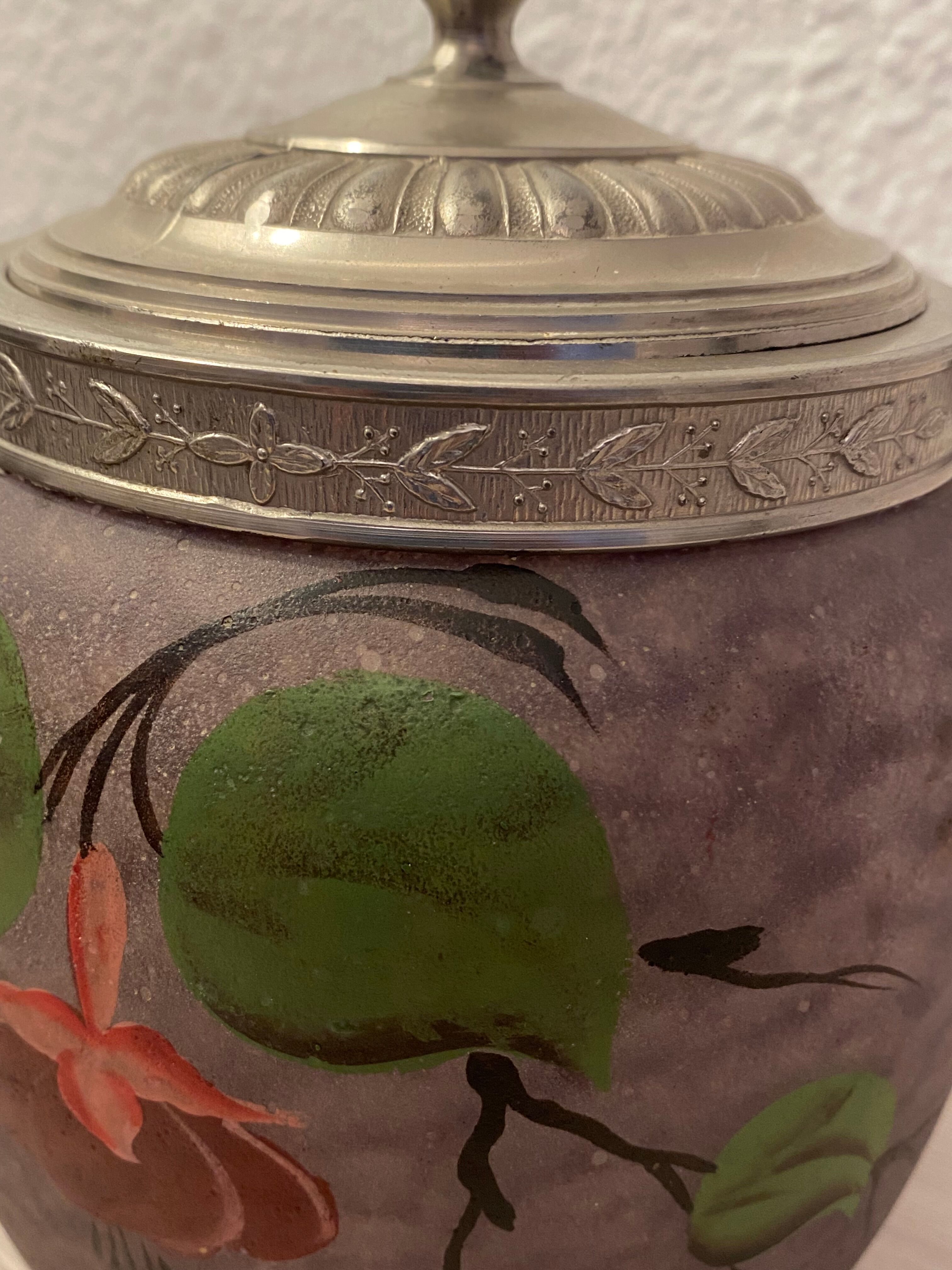 BONBONNIÈRE OU DÉCORATION pour pot pourri en verre et étain à 95 % EUR 30,00 - FR
