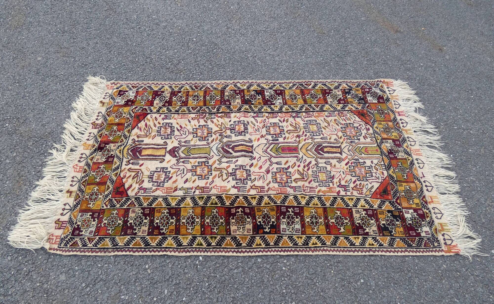ancien tapis persan syrien 165x99cm