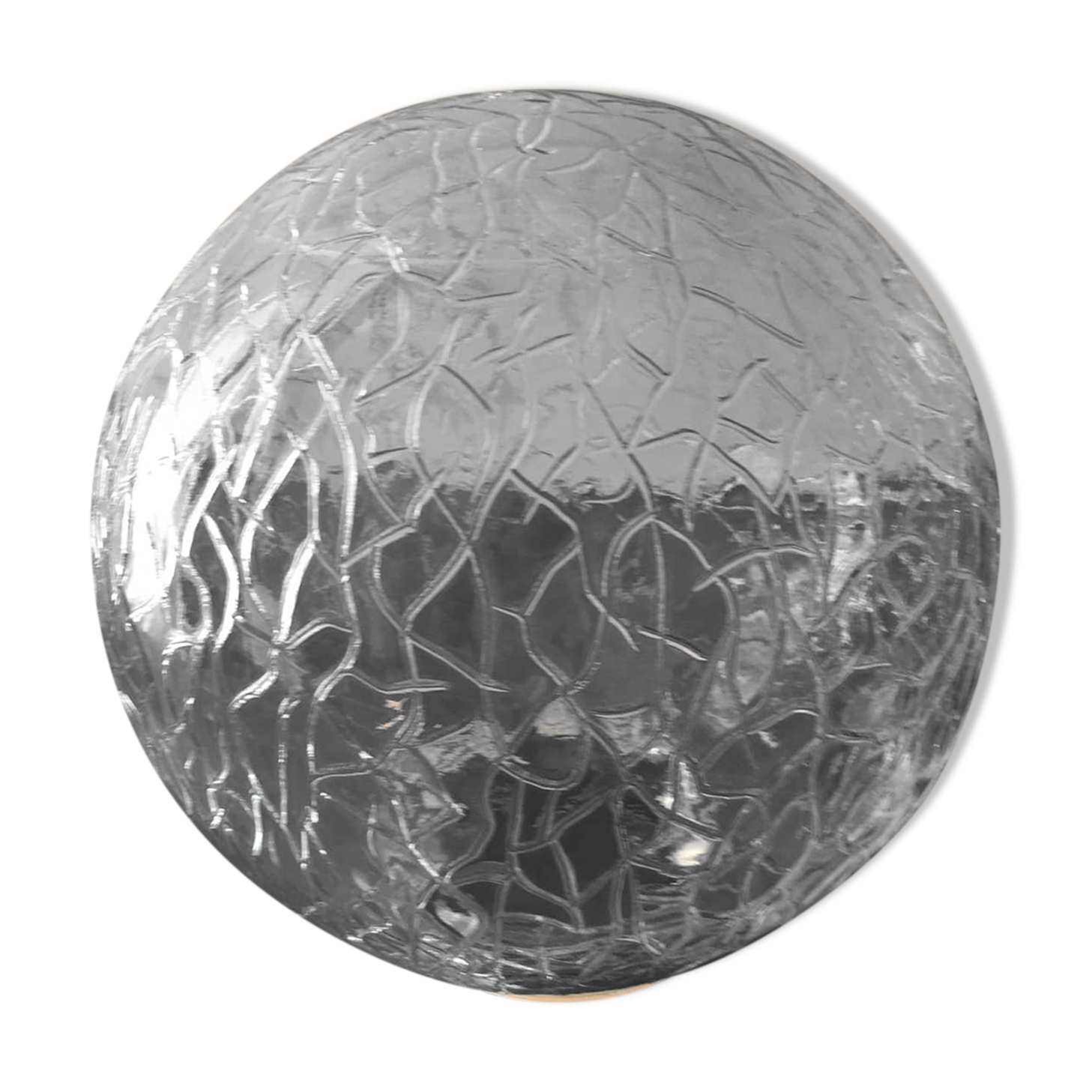 Globe en verre blanc craquelé