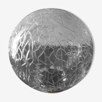 Globe en verre blanc craquelé